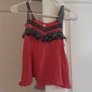 Girls tank top with fringe